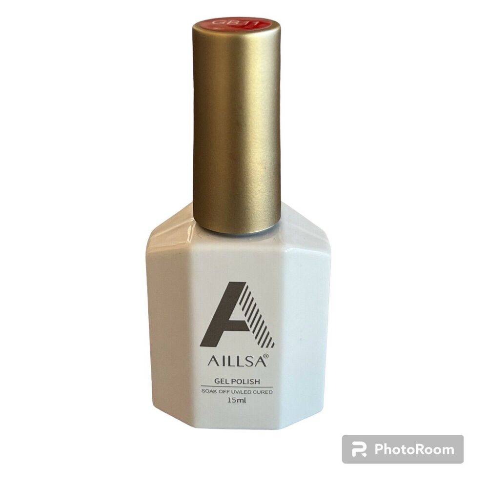 AILLSA Soak Off UV Cured Gel Nail Polish 15ml GB11 Ruby Red Ex 1/26